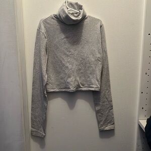 Garage Grey Cropped Turtleneck